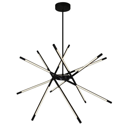 Oskil Integrated LED 43in Black Chandelier