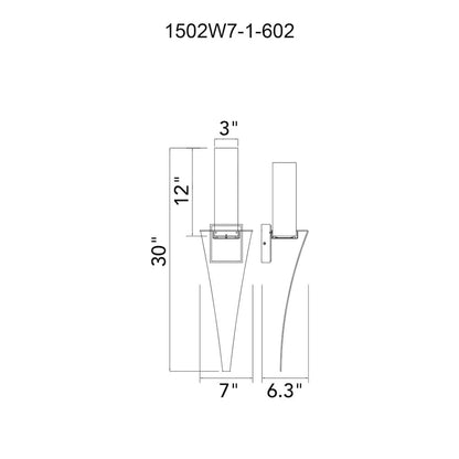 Catania Integrated LED 7in Satin Wall Light