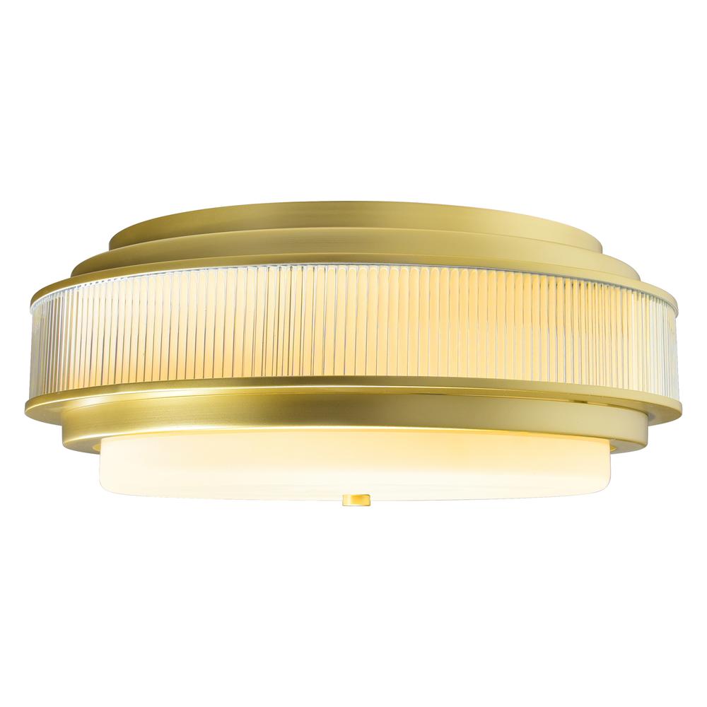 Valdivia 4 Light 18in Satin Gold Flush Mount