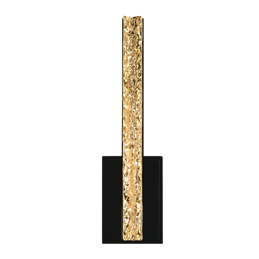 Stagger Integrated LED 5in Black Wall Light with Handcrafted Glass