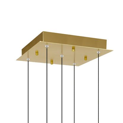Greta Integrated LED 12in Brass Mini Pendant with Handcrafted Glass
