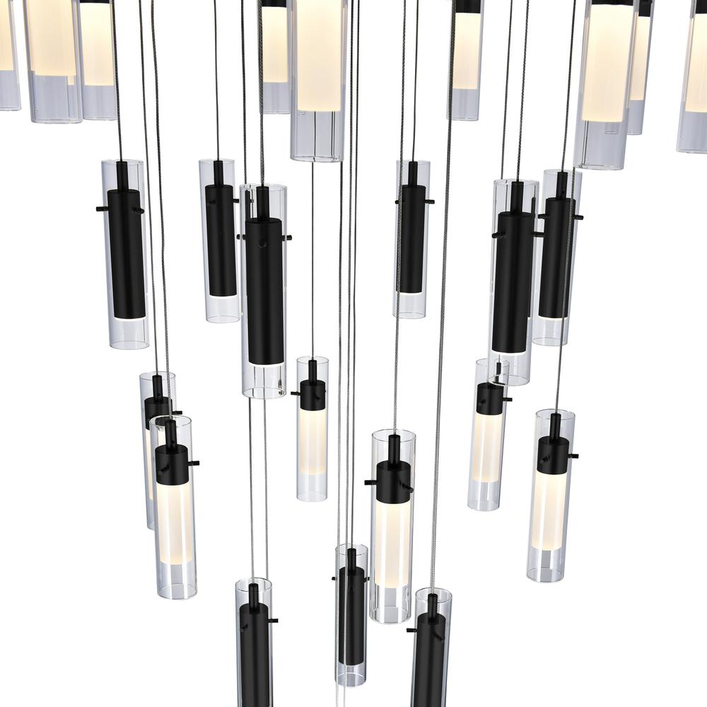 Olinda Integrated LED 33in Black Chandelier