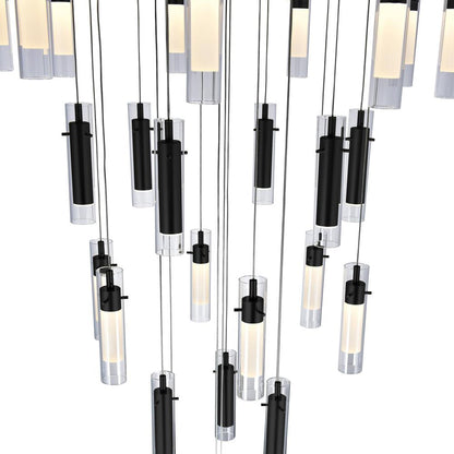 Olinda Integrated LED 33in Black Chandelier