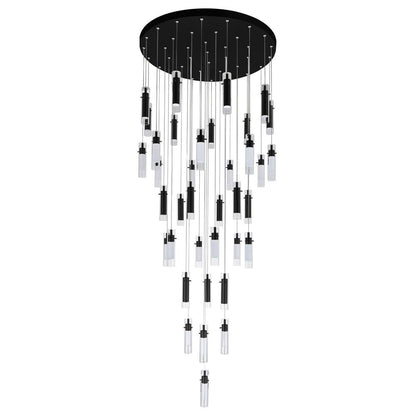 Olinda Integrated LED 33in Black Chandelier