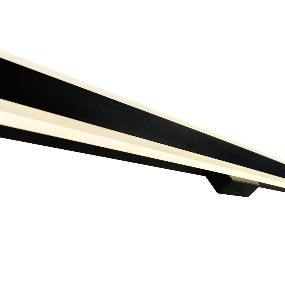 Malibu Integrated LED 80in Black Outdoor Wall Light