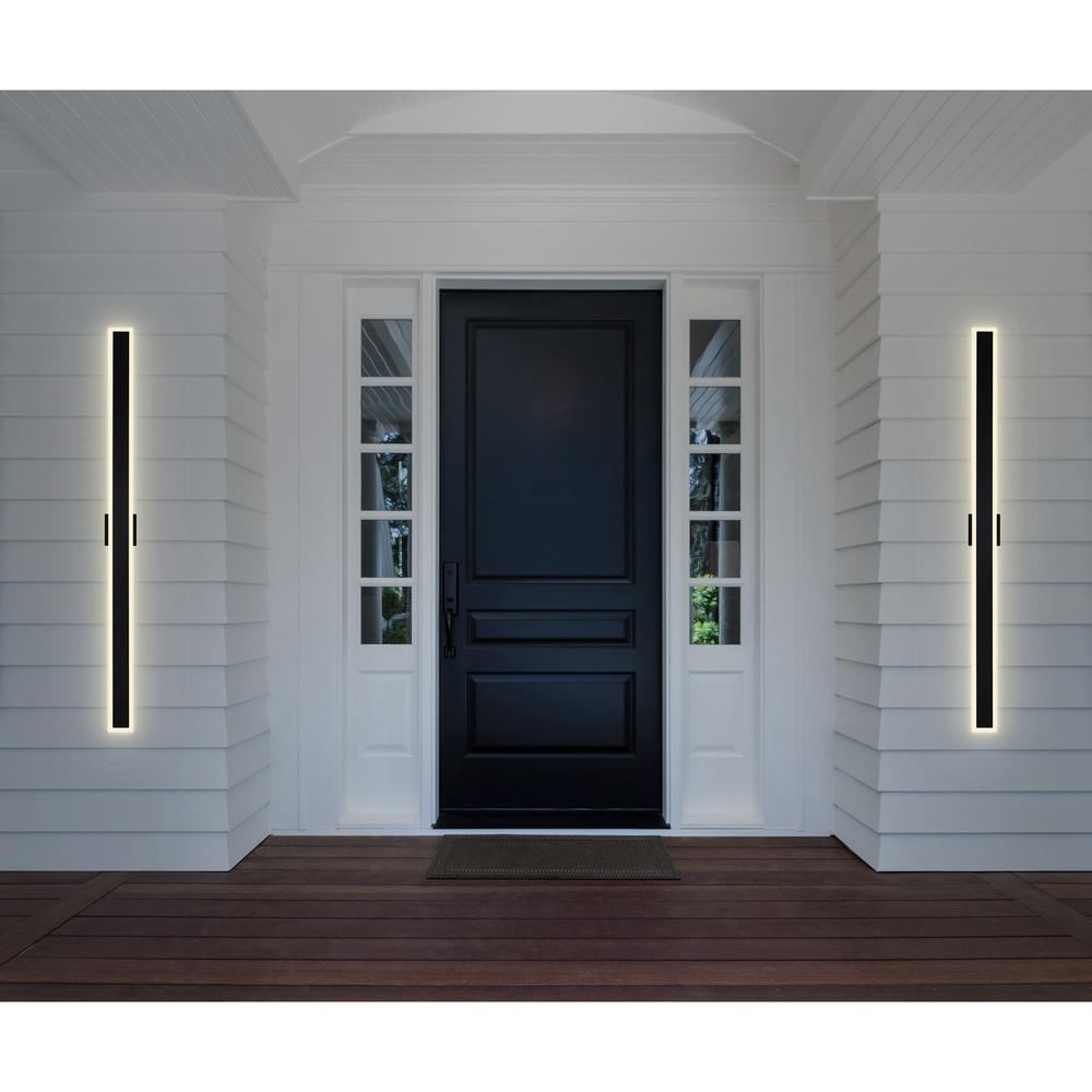 Malibu Integrated LED 80in Black Outdoor Wall Light