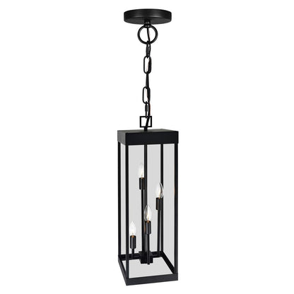 Windsor 4 Light Black Outdoor Pendant