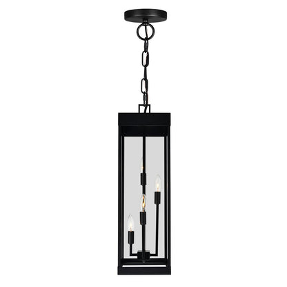 Windsor 4 Light Black Outdoor Pendant