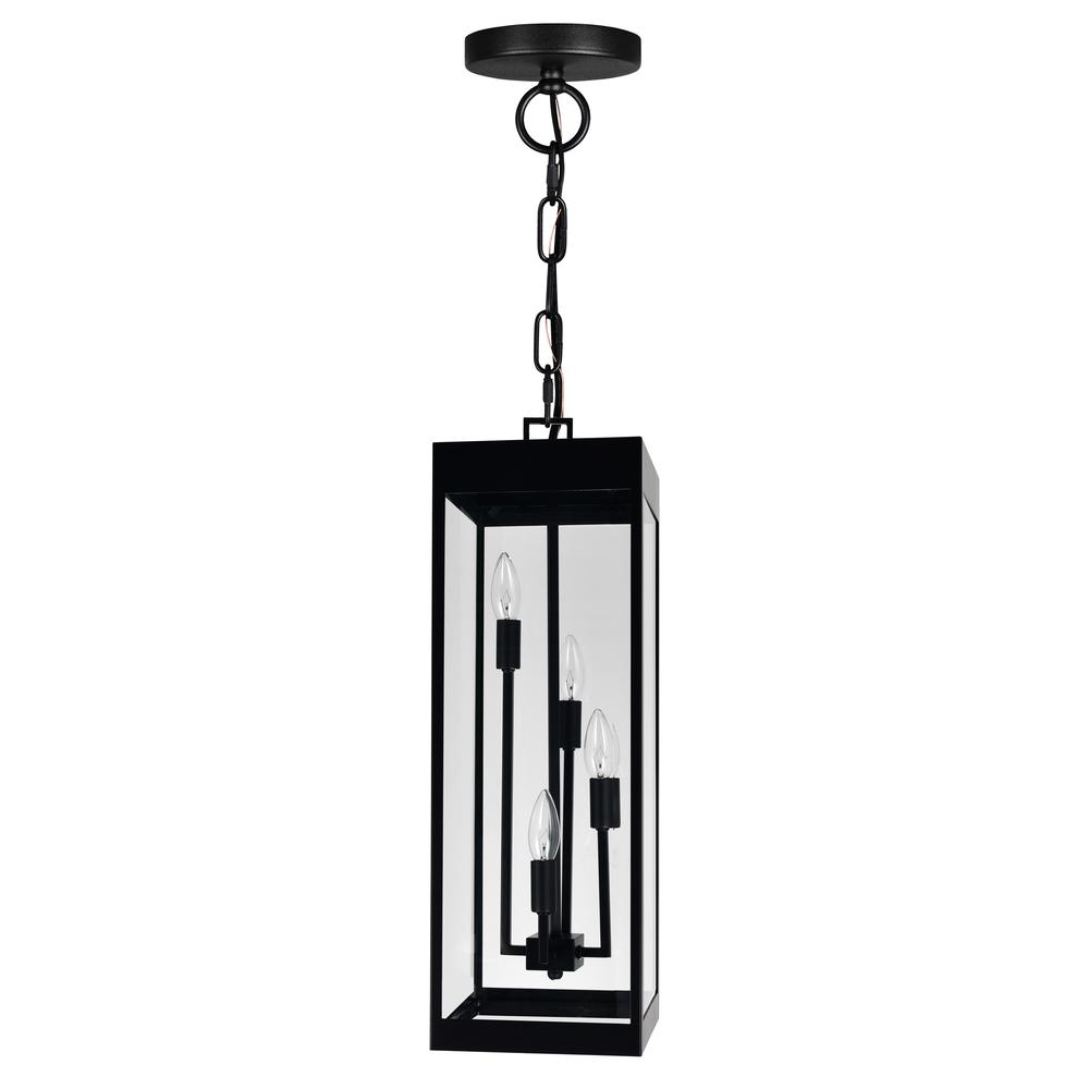 Windsor 4 Light Black Outdoor Pendant