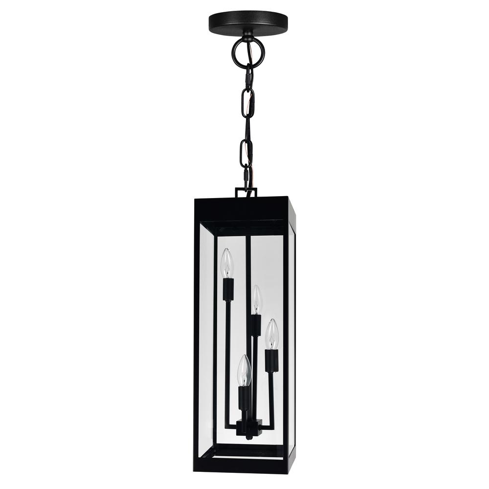 Windsor 4 Light Black Outdoor Pendant