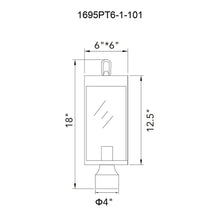 Windsor 1 Light Black Outdoor Lantern Head