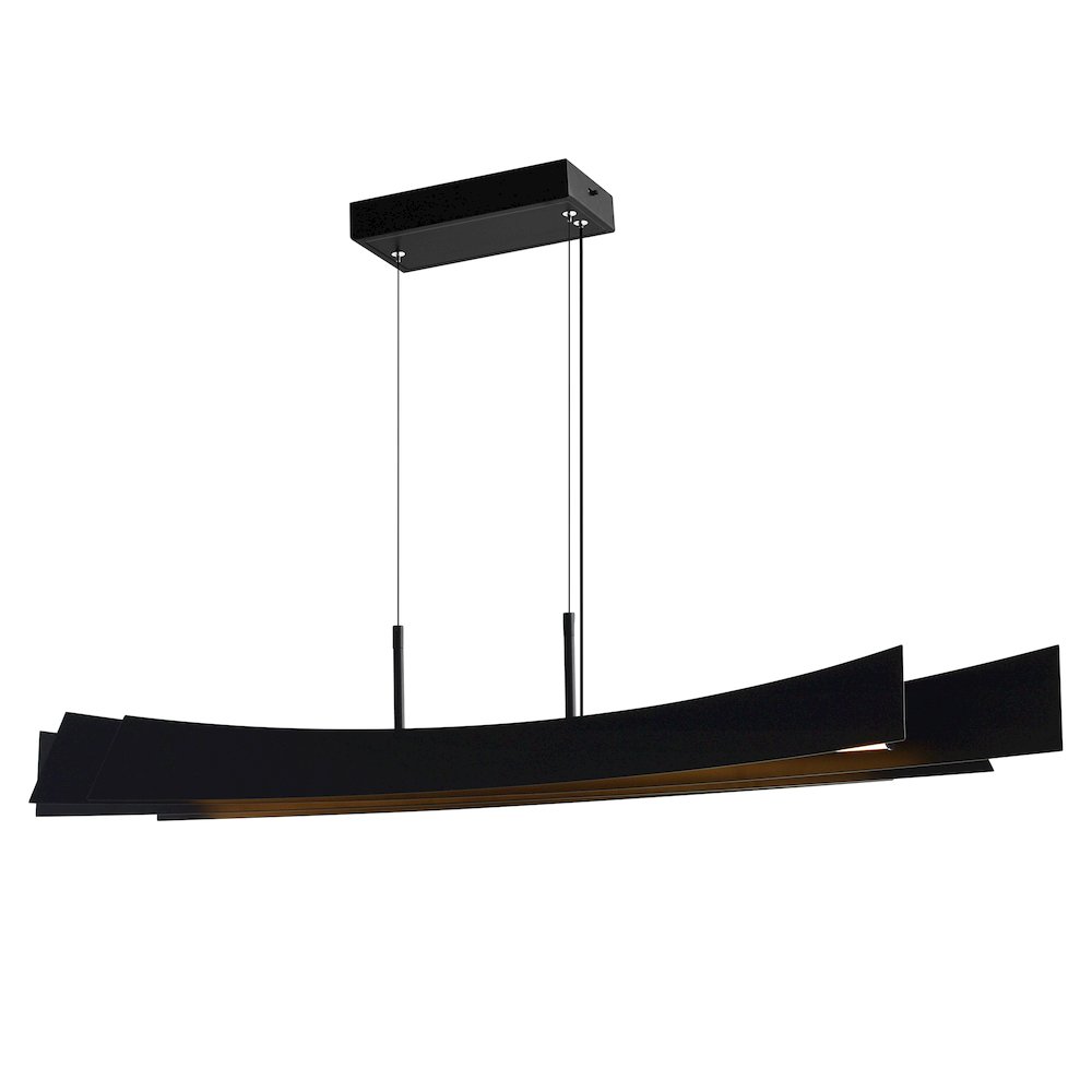 Candora Integrated LED 50in Black Chandelier
