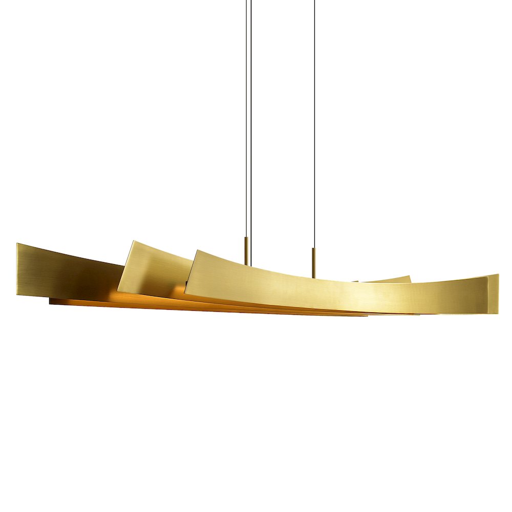 Candora Integrated LED 50in Brass Chandelier
