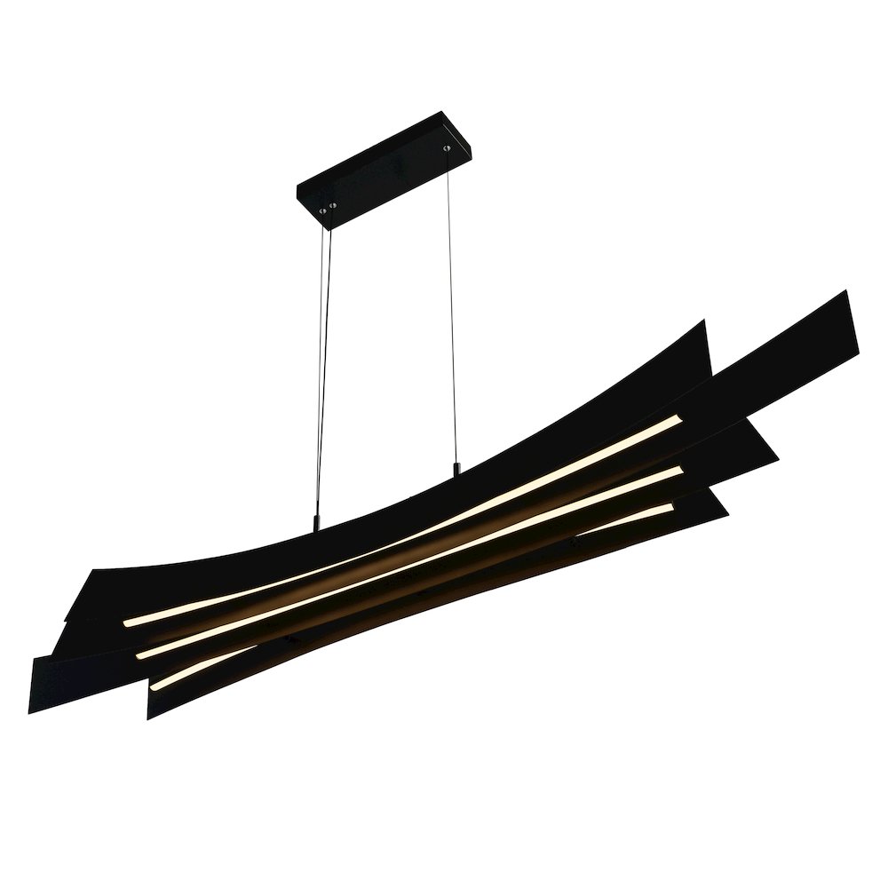 Candora Integrated LED 72in Black Chandelier