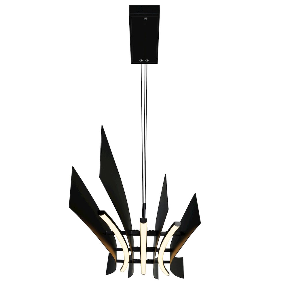 Candora Integrated LED 72in Black Chandelier