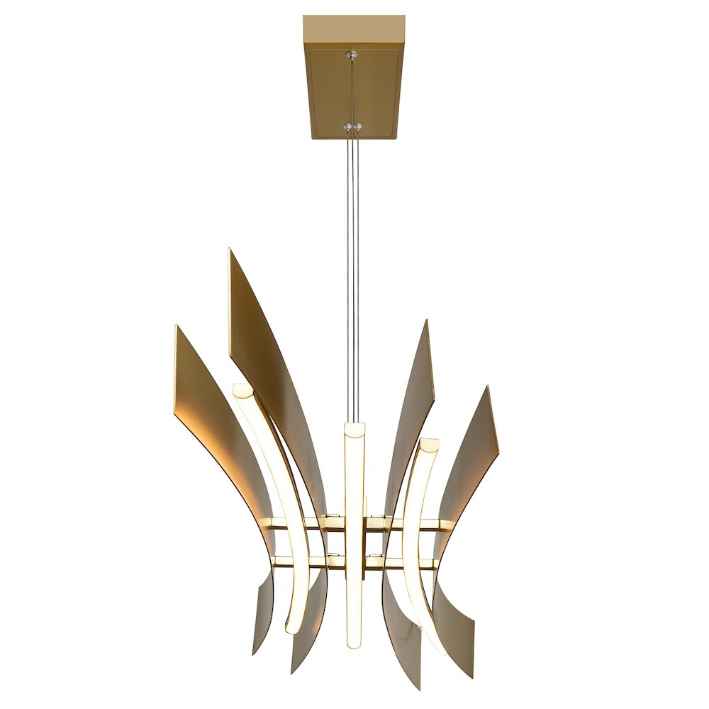 Candora Integrated LED 72in Brass Chandelier