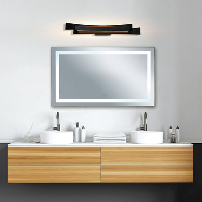 Candora Integrated LED 36in Black Vanity Light
