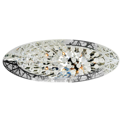 Eternity 8 Light 32in Chrome Drum Shade Chandelier