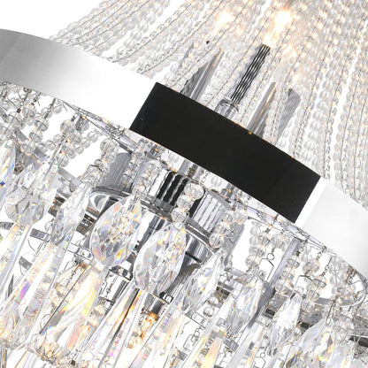 Vast 13 Light Down Chandelier With Chrome Finish