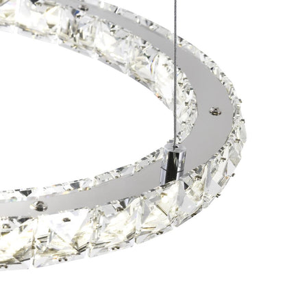Ring Integrated LED 24in Chrome Chandelier