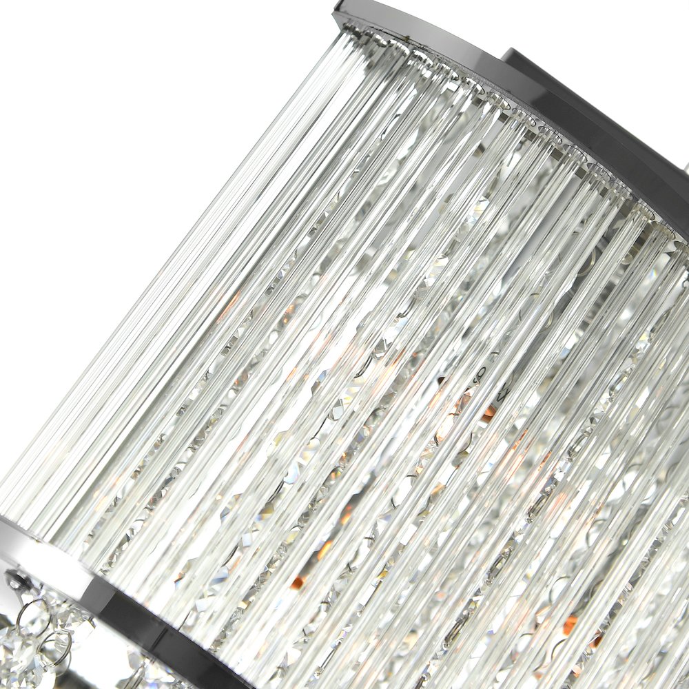Elsa 3 Light 10in Chrome Drum Shade Mini Pendant
