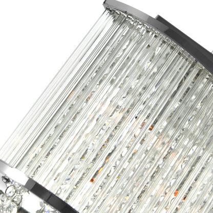 Elsa 3 Light 10in Chrome Drum Shade Mini Pendant