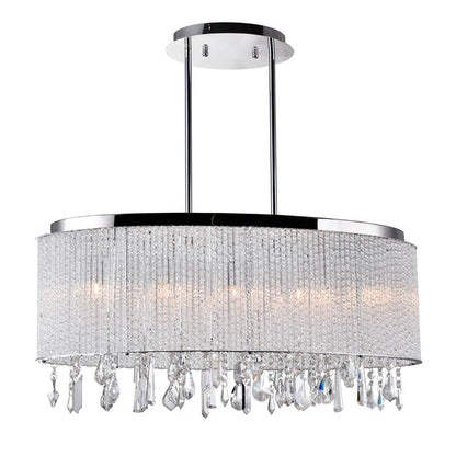 Benson 5 Light Drum Shade Chandelier With Chrome Finish