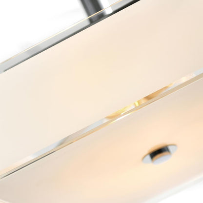 Lucie 3 Light 14in Chrome Square Drum Shade Flush Mount