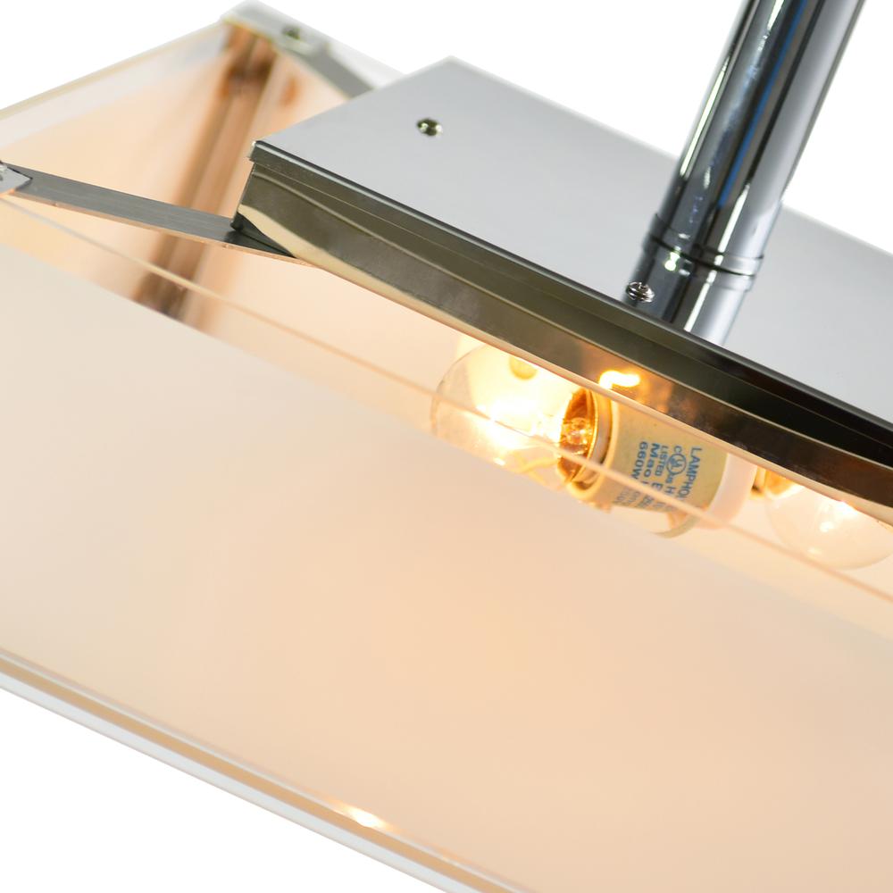 Lucie 4 Light 17in Chrome Square Drum Shade Flush Mount