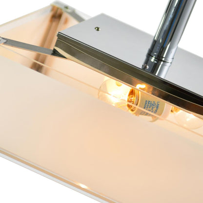 Lucie 4 Light 17in Chrome Square Drum Shade Flush Mount