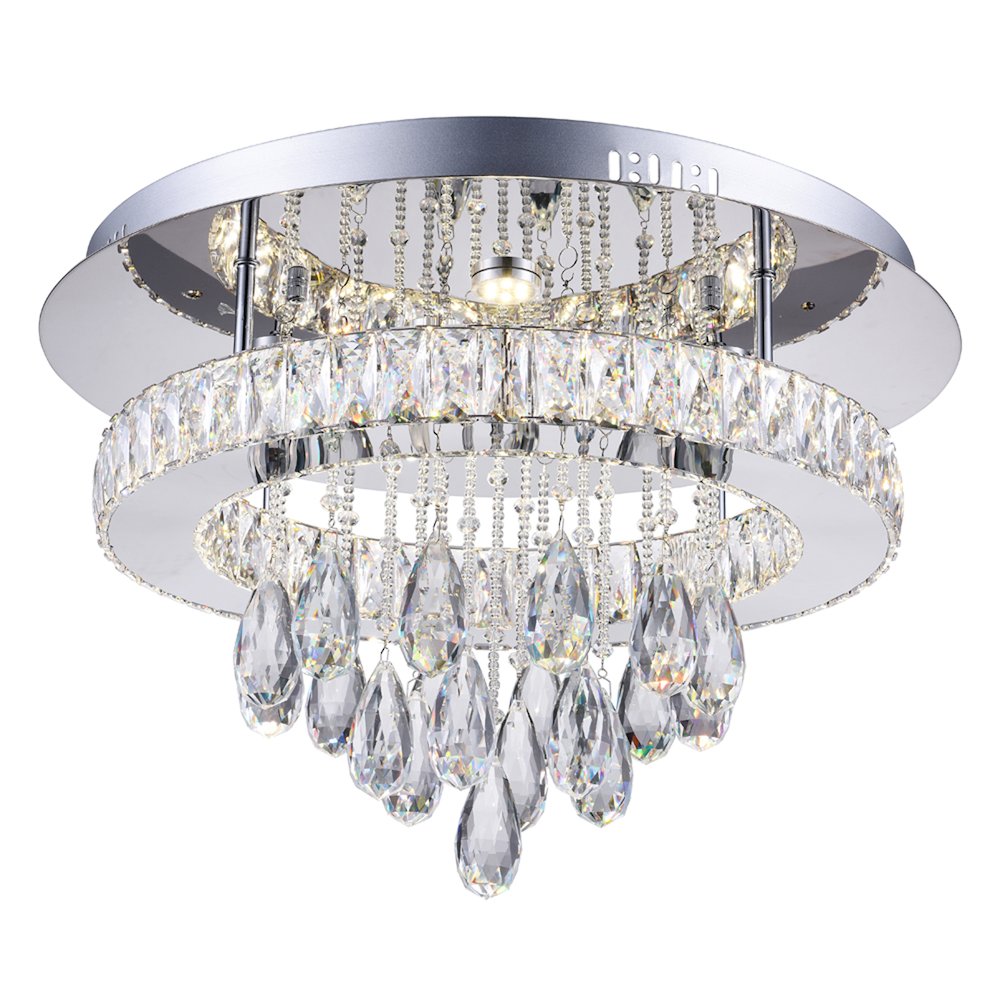 Veil Integrated LED Chrome Flush Mount