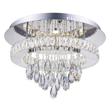 Veil Integrated LED Chrome Flush Mount