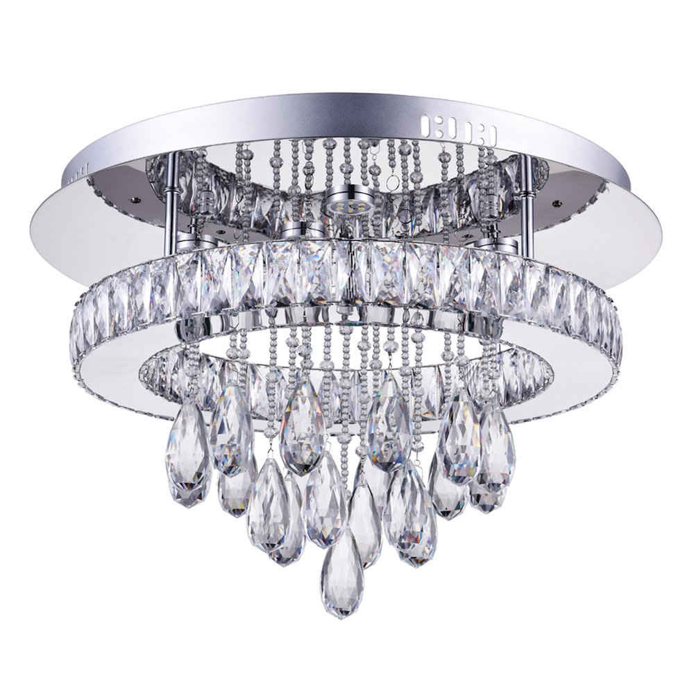 Veil Integrated LED Chrome Flush Mount