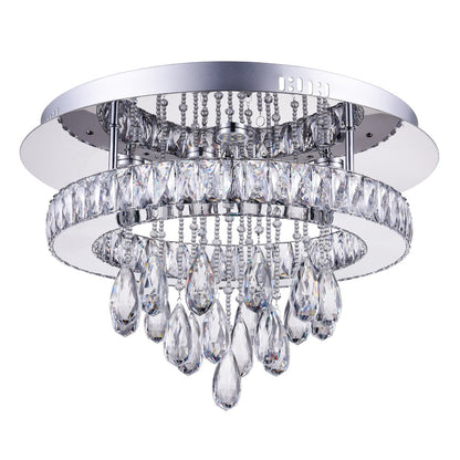 Veil Integrated LED Chrome Flush Mount