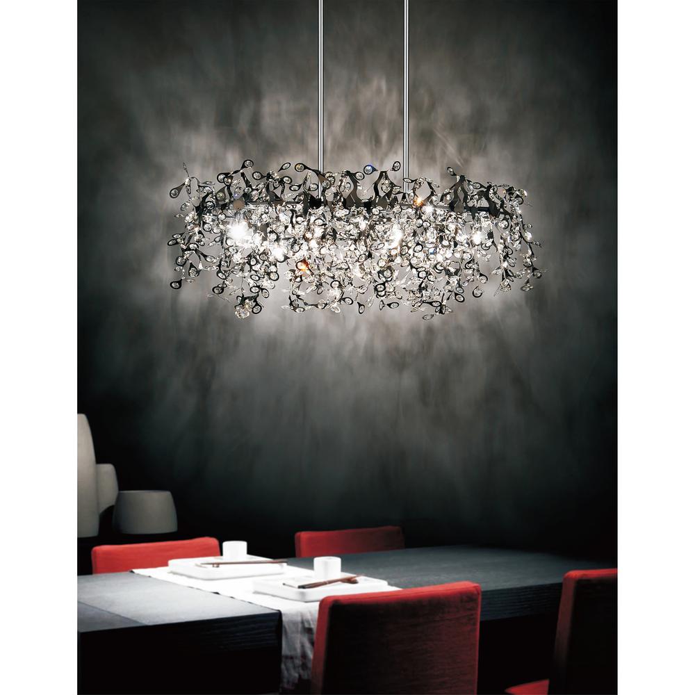 Flurry 7 Light Down Chandelier With Chrome Finish