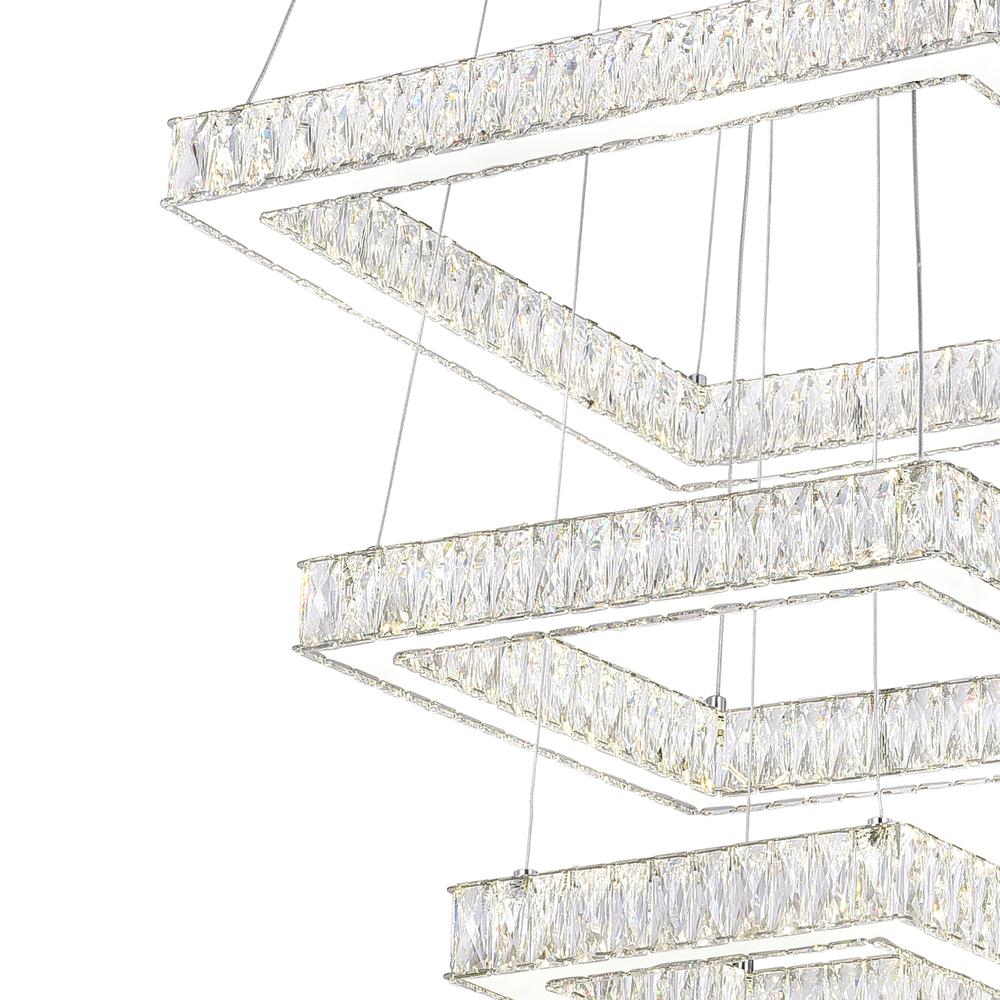 Florence Integrated LED 3-Tier Chrome Chandelier