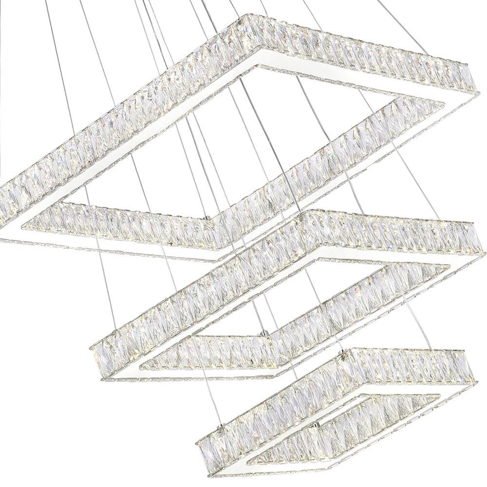 Florence Integrated LED 3-Tier Chrome Chandelier