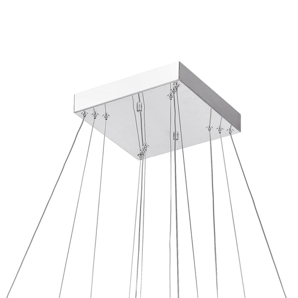 Florence Integrated LED 3-Tier Chrome Chandelier