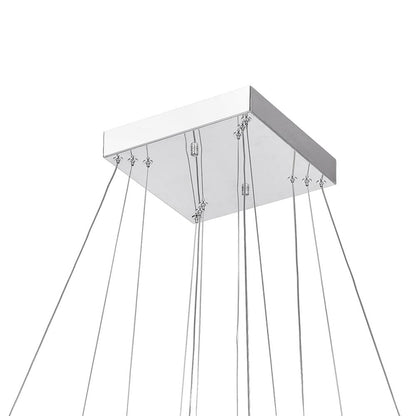 Florence Integrated LED 3-Tier Chrome Chandelier