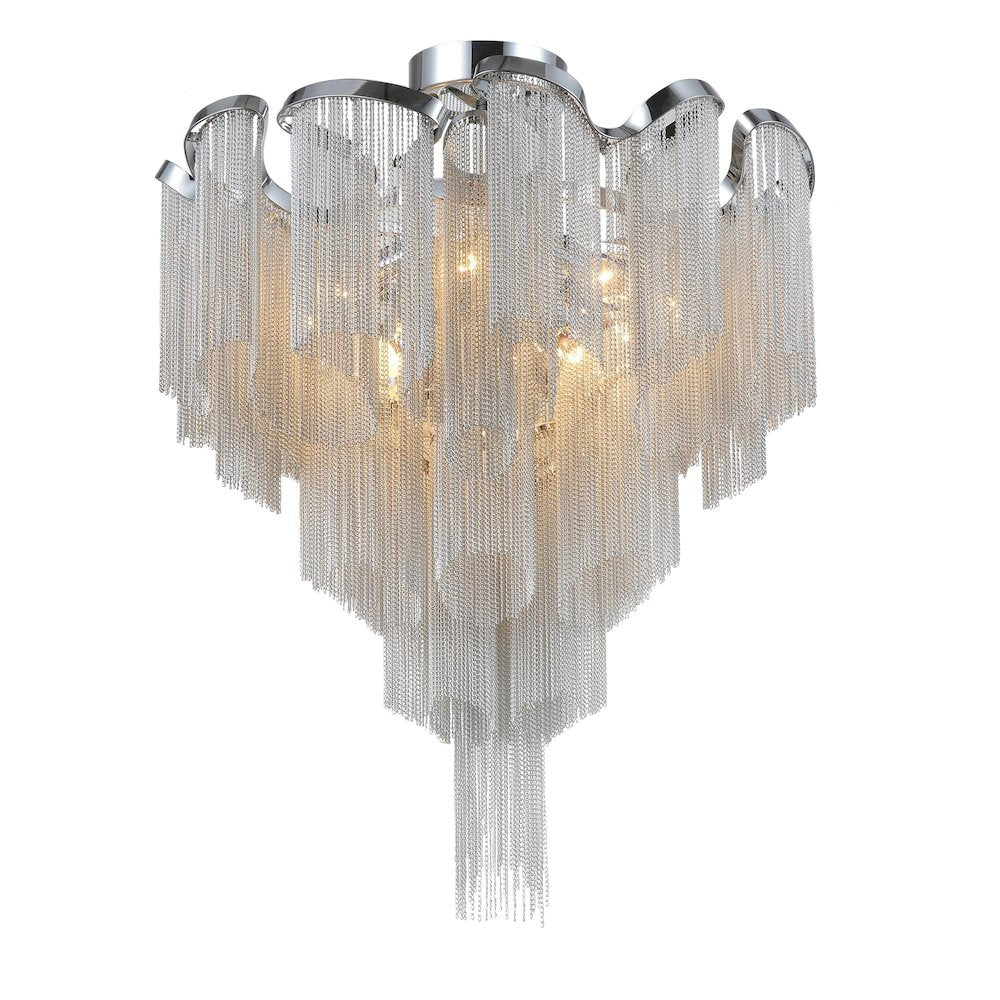Daisy 13 Light 24in Chrome Flush Mount