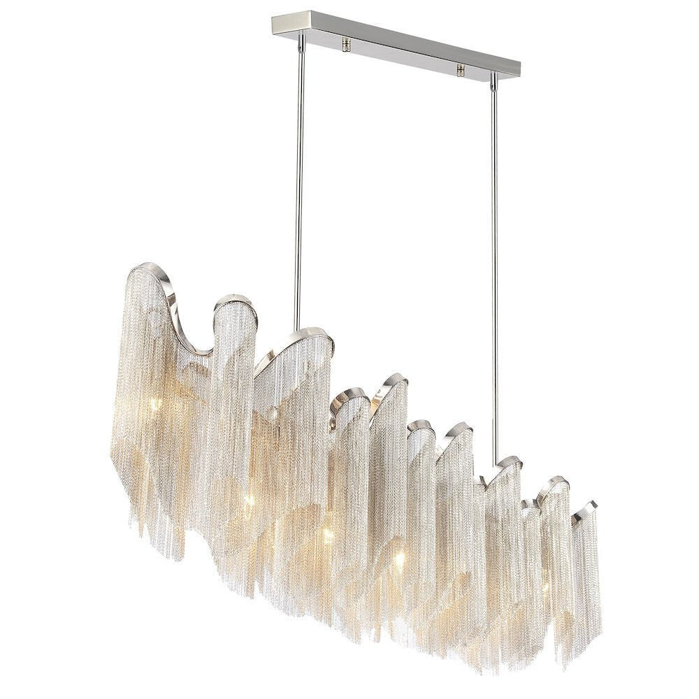 Daisy 7 Light 47in Chrome Down Chandelier