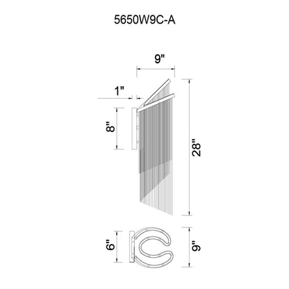 Daisy 2 Light 9in Chrome Wall Sconce