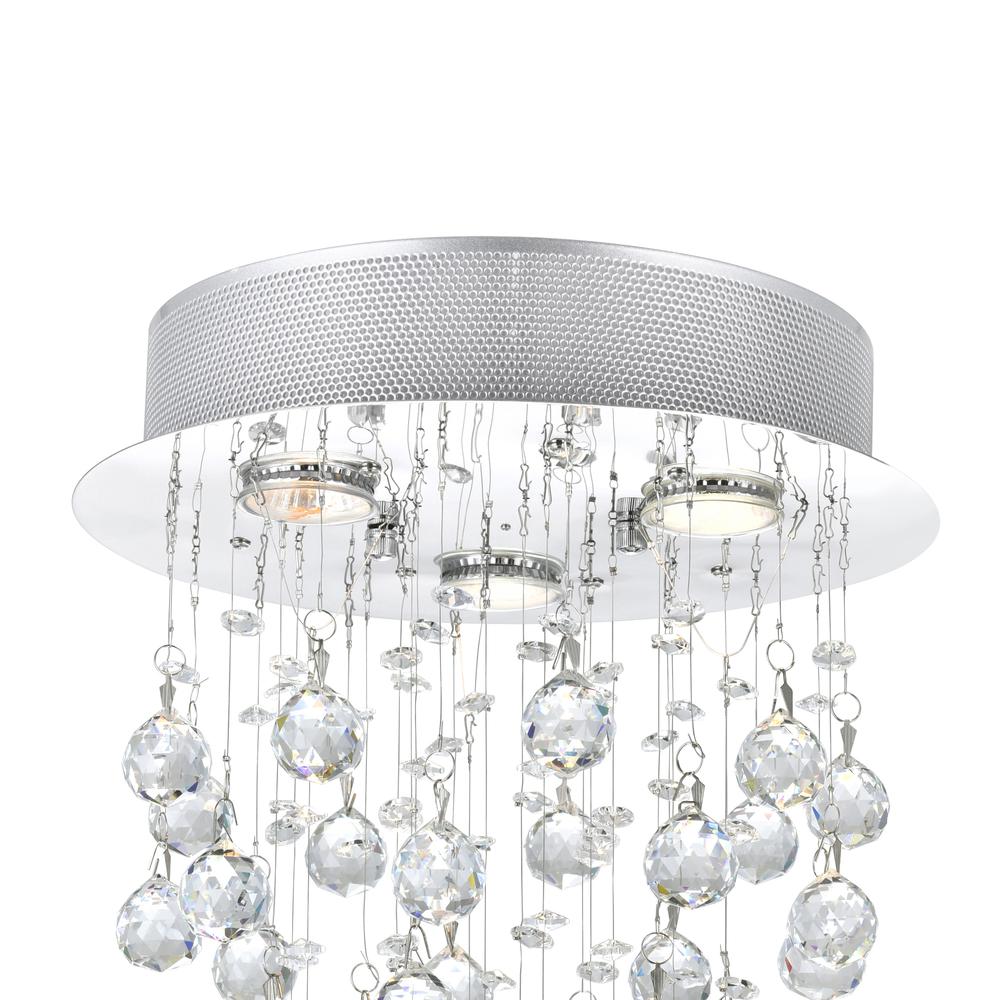 Rain Drop 3 Light 12in Chrome Chandelier