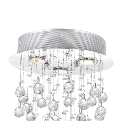 Rain Drop 3 Light 12in Chrome Chandelier