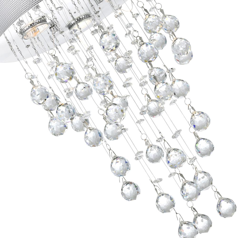 Rain Drop 3 Light 12in Chrome Chandelier