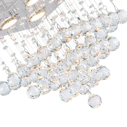 Rain Drop 3 Light 12in Chrome Chandelier