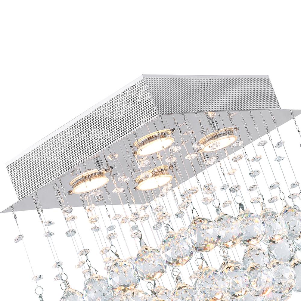 Rain Drop 3 Light 12in Chrome Chandelier