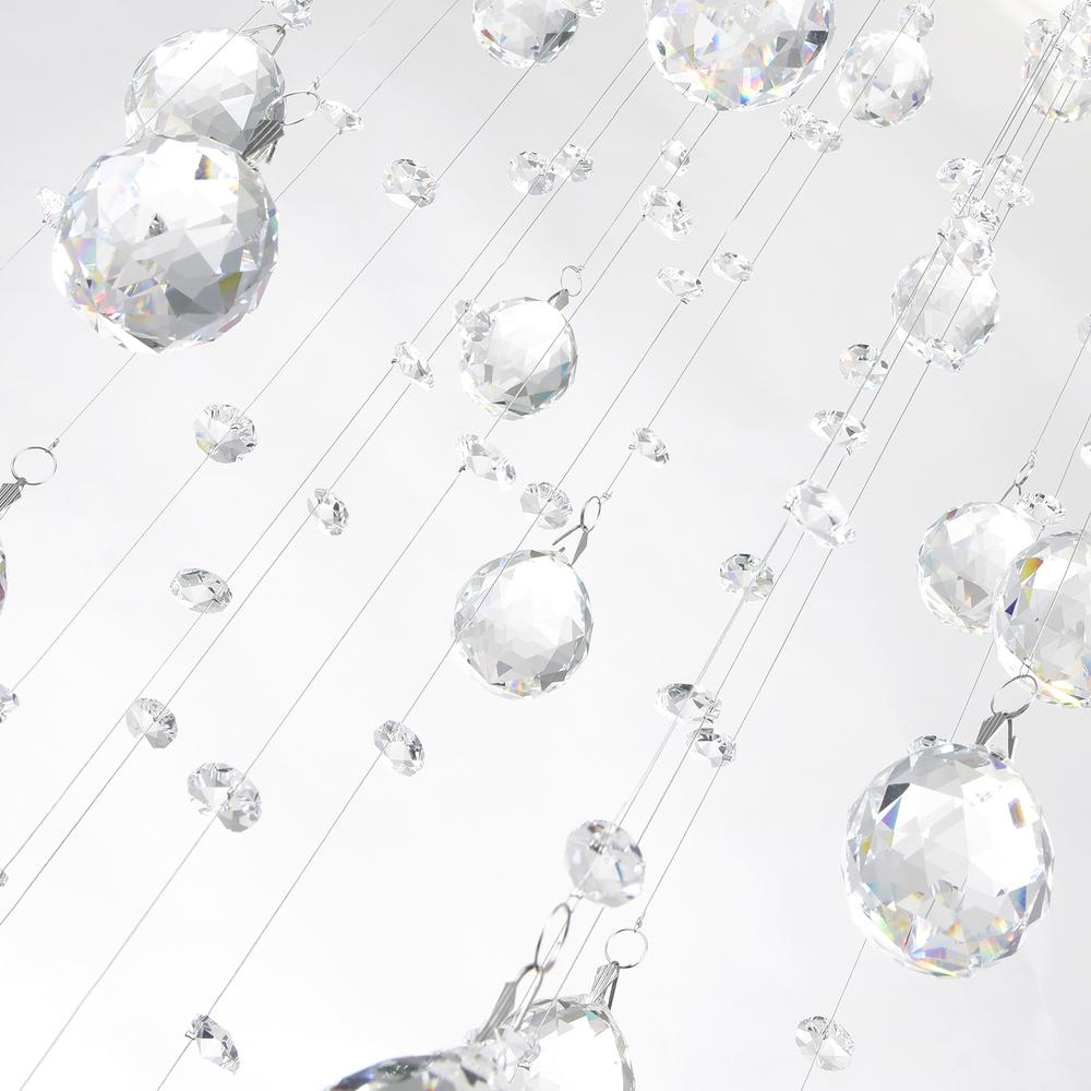 Rain Drop 3 Light 12in Chrome Chandelier