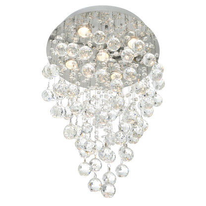 Rain Drop 5 Light 16in Chrome Chandelier