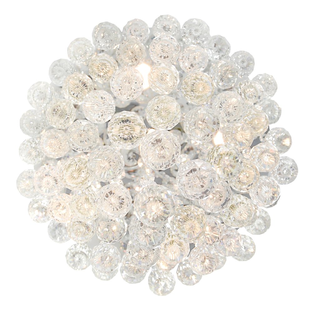 Rain Drop 5 Light 16in Chrome Chandelier
